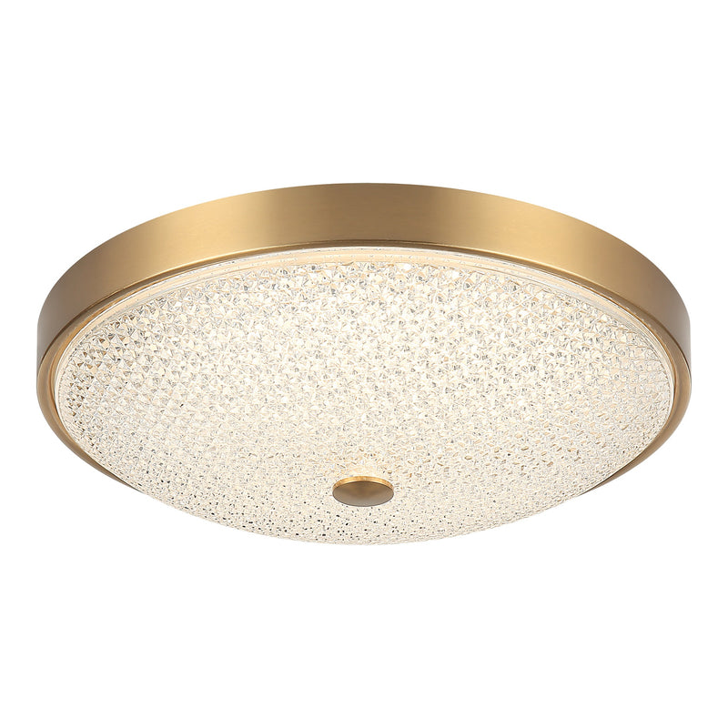 Bella Flush Mount 12.5 Inch Aged Gold Brass