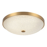 Bella Flush Mount 16.5 Inch Aged Gold Brass