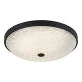 Bella Flush Mount 16.5 Inch Matte Black