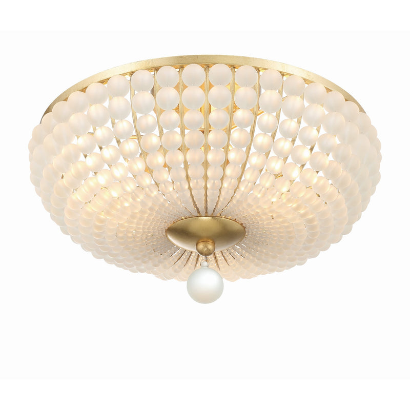 Bella Semi Flush Mount 15.75" Antique Gold