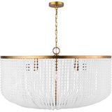 Bellecour Chandelier — 17 1/2", Heavily Frosted, Vintage Gild