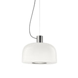 Bellhop Glass Pendant Light Large Bright Aluminium by Flos