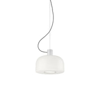 Bellhop Glass Pendant Light Small White by Flos