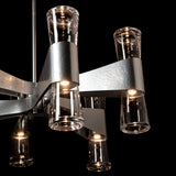 Bellis 6-Arm 12-Light Round Chandelier detail in Sterling, by Hubbardton Forge