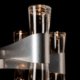 Bellis 6-Arm 12-Light Round Chandelier detail in Sterling, by Hubbardton Forge