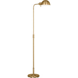 Belmont Task Floor Lamp — 20 1/8", Burnished Brass, Burnished Brass