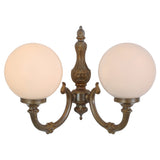 Ben 2 Arm Wall Light - Antique Brass