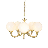 Ben 5 Arm Chandelier - Antique Brass