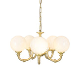 Ben 5 Arm Chandelier - Antique Brass