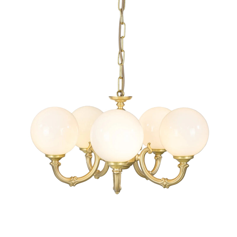 Ben 5 Arm Chandelier - Antique Brass
