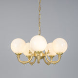 Ben 5 Arm Chandelier - Antique Brass