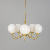 Ben 5 Arm Chandelier - Antique Brass