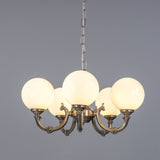 Ben 5 Arm Chandelier by Mullan Lighting - Antique Silver