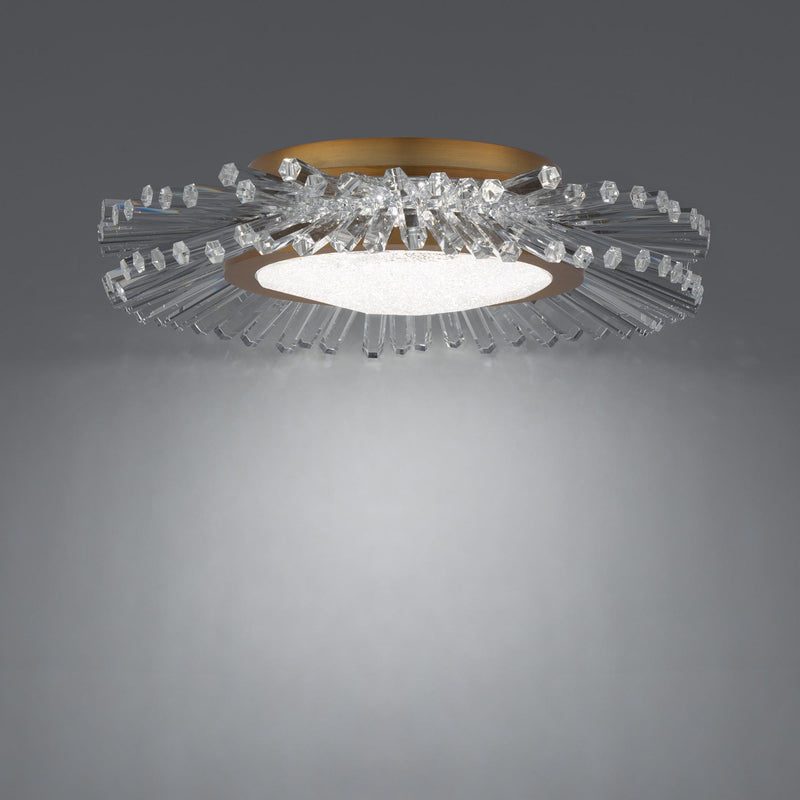 Benediction Flush Mount By Schonbek Beyond, Finish: Aged Brass,  ,  | Casa Di Luce Lighting