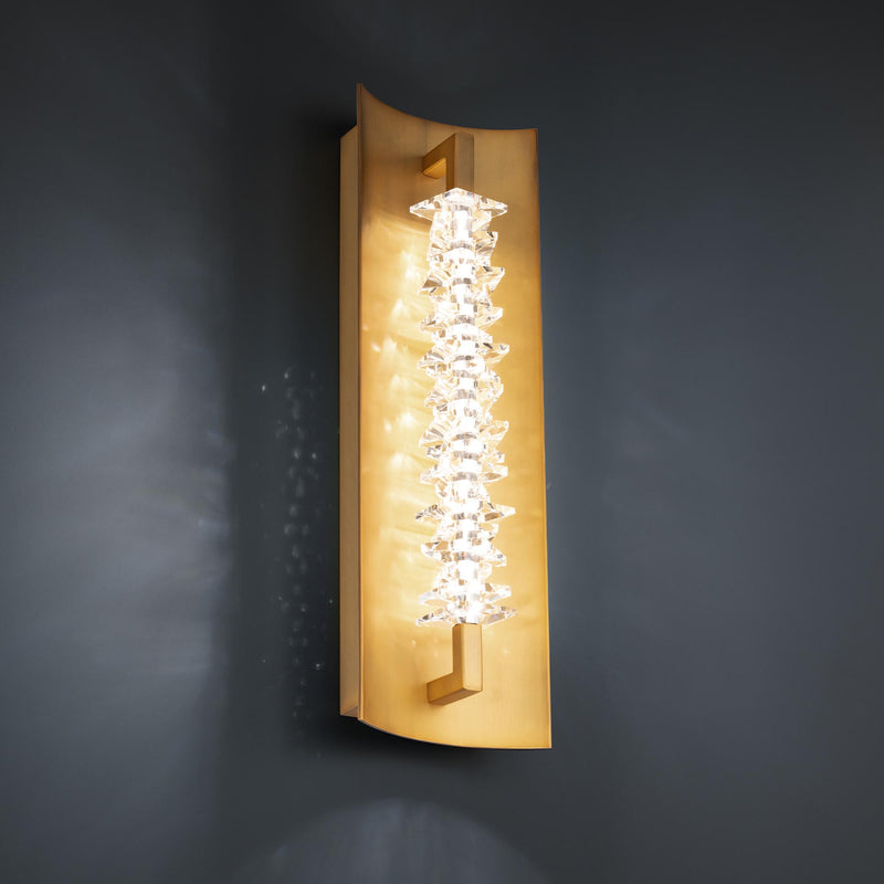 Bergy Wall Sconce By Schonbek Beyond, Finish: Aged Brass,  ,  | Casa Di Luce Lighting