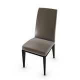 BESS CHAIR CS1294 BY CALLIGARIS, SEAT COLORS: TAUPE SOFT LEATHER, FRAME: SMOKE ASH, | CASA DI LUCE LIGHTING