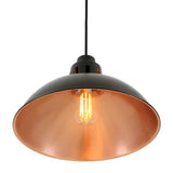 Bessemer Pendant Light - Matte Black & Satin Copper