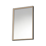Bevel LED Mirror by ET2 - 24" x 30" Brushed Black