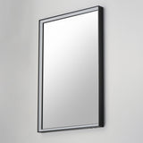 Bevel LED Mirror by ET2 - 24" x 30" Brushed Black