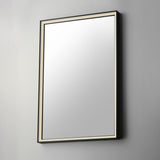 Bevel LED Mirror by ET2 - 24" x 30" Brushed Black