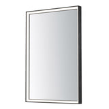 Bevel LED Mirror by ET2 - 30" x 36" Brushed Black