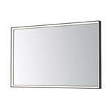 Bevel LED Mirror by ET2 - 48" x 30" Brushed Black