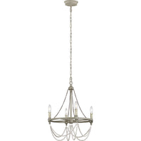 Beverly Chandelier — 18", French Washed Oak / Distressed White Wood