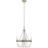 Beverly Chandelier — 18", French Washed Oak / Distressed White Wood