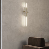 Bianca Linear Wall Light Canopy Driver Brass By Contardi - Lifestyle View