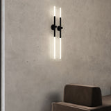 Bianca Linear Wall Light Canopy Driver Matt Black Silk Lacquered By Contardi - Lifestyle View1