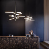 Bianca Pendant 37.7 Inch Matt Black Silk Lacquered By Contardi - Lifestyle View