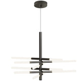 Bianca Pendant 37.7 Inch Matt Black Silk Lacquered By Contardi