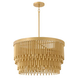 Bijou Six Light Chandelier - Deluxe Gold