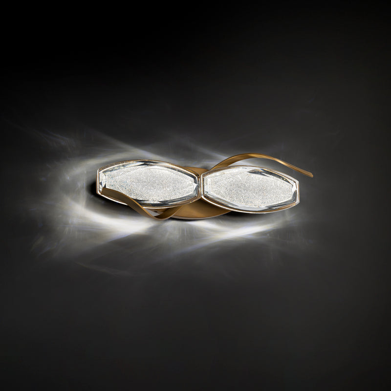Bijoux Vanity Light Aged Brass Small By Schonbek With Light