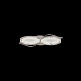 Bijoux Vanity Light Brushed Nickel Small By Schonbek Front View