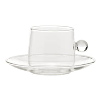 Bilia Cappuccino Cup & Saucer by Zafferano, Transparent