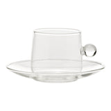 Bilia Cappuccino Cup & Saucer by Zafferano, Transparent