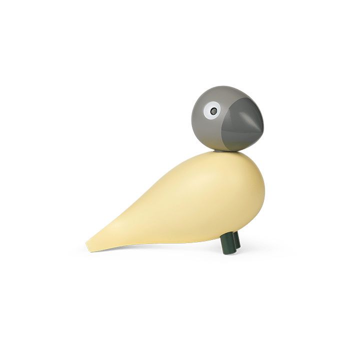 Kay Bojesen Year Bird Bella, Cream/Grey, H: 4.9" By Kay Bojesen