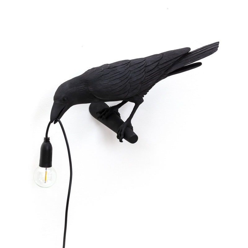 Bird Lamp Looking Left By Seletti, Finish: Black