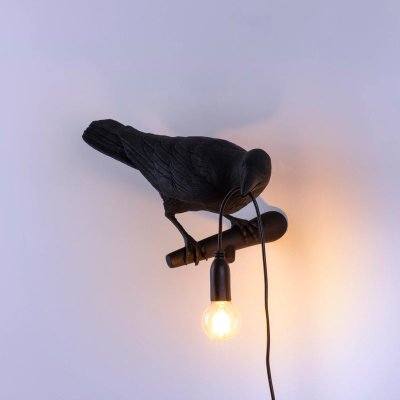 Bird Lamp Looking Right By Seletti, Finish: Black