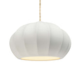 Oval Fluted Ceramic Pendant