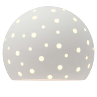 Bisque-Beige Twisted Cord Perforated Globe Ceramic Wall Sconce by Justice Design
