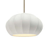 Oval Fluted Ceramic Pendant