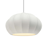 Oval Fluted Ceramic Pendant