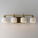 Bisque Bath Vanity Light Natural Aged Brass by Maxim Lighting