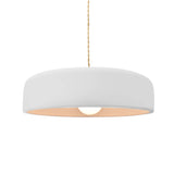 Bisque Beige Twisted Cord Ceramic Medium Spire Pendant by Justice Design
