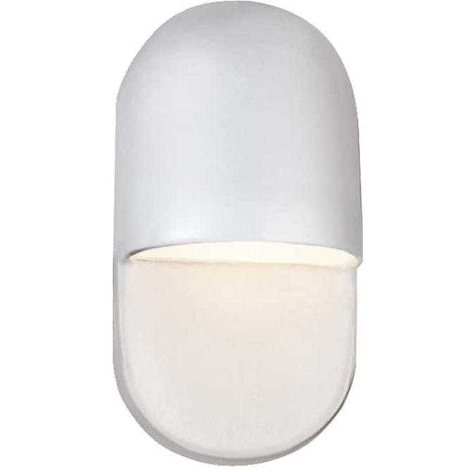 Bisque Ceramic Mini ADA Led Capsule Wall Sconce by Justice Design