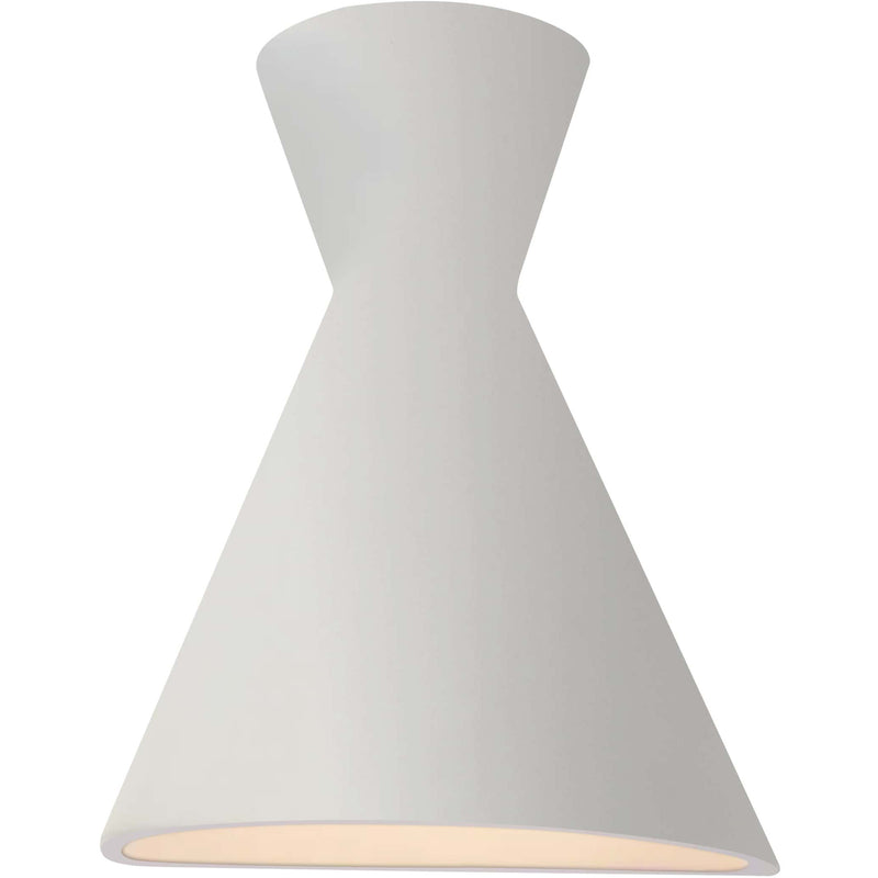 Bisque Ceramic Retro LED Wall Sconce-Closed Top by Justice Design
