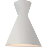 Bisque Ceramic Retro Led Wall Sconce-Open Top and Bottom by Justice Design