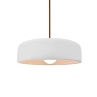 Bisque Rigid Stem Kit Ceramic Small Spire Pendant by Justice Design